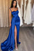 Sweetheart Mermaid Evening Dress Satin With Split - Prom Dresses