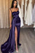 Sweetheart Mermaid Evening Dress Satin With Split - Prom Dresses