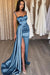 Sweetheart Mermaid Evening Dress Satin With Split - Prom Dresses