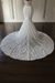 Charming Strapless Mermaid Lace Wedding Dress with Appliques