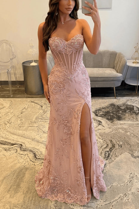 Sweetheart Lace Mermaid Prom Dress with Sequins  Bridelily