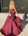 Sweetheart Mermaid Prom Dress in Burgundy