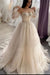 Sweetheart Romantic Lace Wedding Dress with Crystal Tulle A-Line and Long Sleeve Backless Appliques - Wedding Dresses