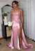 Sweetheart Ruched Satin Beadings Mermaid Prom Dress with Side Slit - Prom Dresses