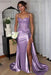 Sweetheart Ruched Satin Beadings Mermaid Prom Dress with Side Slit - Prom Dresses