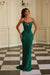 Emerald Green Sexy Strapless Mermaid Prom Dress Sequins Evening Dress Long