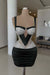 Black Sexy Satin Tight Homecoming Dress Sleeveless Beadings Short Prom Dress
