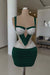 Dark Green Sexy Satin Tight Homecoming Dress Sleeveless Beadings Short Prom Dress
