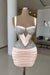 Pink Sexy Satin Tight Homecoming Dress Sleeveless Beadings Short Prom Dress