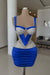 Royal Blue Sexy Satin Tight Homecoming Dress Sleeveless Beadings Short Prom Dress