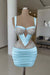 Sky Blue Sexy Satin Tight Homecoming Dress Sleeveless Beadings Short Prom Dress
