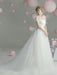 Ball Gown Wedding Dress Princess Silhouette Sweetheart Neck Short Sleeves Basque Waist Chapel Train Bridal Dresses