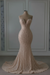 Champagne sweetheart glitter beaded mermaid wedding dress