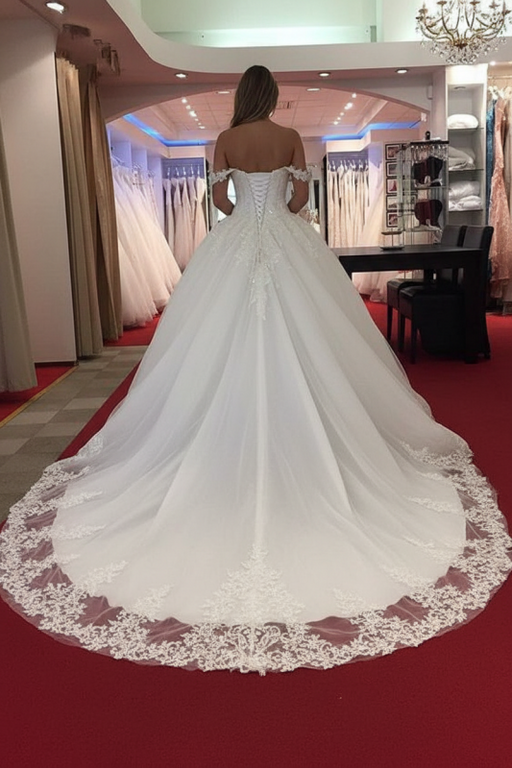 Wedding Dress Princess Silhouette Sweetheart Neck Sleeveless Natural Waist Applique Tulle Bridal Dresses