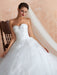 Wedding Dress Princess Silhouette Sweetheart Neck Sleeveless Natural Waist Bridal Gowns With Train