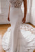 Sweetheart Spaghetti Straps Appliques Lace Mermaid Wedding Dresses with Train
