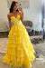 Sweetheart Tiered Corset Aline Evening Dress Ruffle Chiffon Prom Dress with Split - Prom Dresses