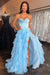 Sweetheart Tiered Corset Aline Evening Dress Ruffle Chiffon Prom Dress with Split - Prom Dresses