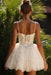 Sweetheart Tulle Lace Short Aline Wedding Dress Spaghetti Straps - wedding dresses