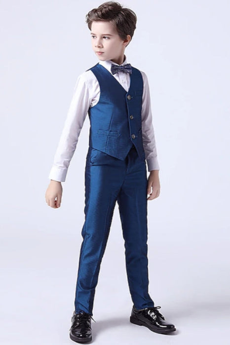 Three Pieces Formal Boys Suits Set Kids Toddler 3-13 Years Tuxedo Formal Party Birthday Regular Fit