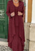 Burgundy Three Pieces Mother of the Bride Dresses PLus Size Chiffon Mother of the Bride Outfits