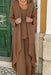 Brown Three Pieces Mother of the Bride Dresses PLus Size Chiffon Mother of the Bride Outfits