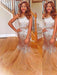 Trumpet/Mermaid Bateau Sleeveless Sequin Sweep/Brush Train Tulle Dresses - Prom Dresses