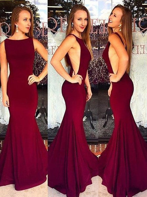 Trumpet/Mermaid Bateau Sleeveless Spandex Sweep/Brush Train Dresses - Prom Dresses
