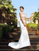 Trumpet/Mermaid High Neck Beading Sleeveless Long Satin Dresses - Prom Dresses