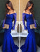 Trumpet/Mermaid Off-the-Shoulder Long Sleeves Lace Sweep/Brush Train Dresses - Prom Dresses