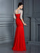 Trumpet/Mermaid Scoop Beading 3/4 Sleeves Long Chiffon Dresses - Prom Dresses