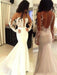 Trumpet/Mermaid Scoop Chiffon Long Sleeves Applique Sweep/Brush Train Dresses - Prom Dresses