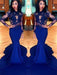 Trumpet/Mermaid Scoop Lace Elastic Woven Satin Long Sleeves Sweep/Brush Train Dresses - Prom Dresses