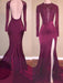 Trumpet/Mermaid Scoop Satin Long Sleeves Applique Sweep/Brush Train Dresses - Prom Dresses