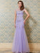 Trumpet/Mermaid Scoop Sleeveless Beading Floor-length Tulle Dresses - Prom Dresses