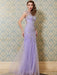 Trumpet/Mermaid Scoop Sleeveless Beading Floor-length Tulle Dresses - Prom Dresses