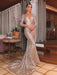 Trumpet/Mermaid Sequins Long Sleeves V-neck Sweep/Brush Train Ruffles Dresses - Prom Dresses