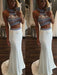 Trumpet/Mermaid Sleeveless Halter Beading Sweep/Brush Train Spandex Two Piece Dresses - Prom Dresses