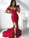 Trumpet/Mermaid Sleeveless Off-the-Shoulder Court Train Ruffles Spandex Dresses - Prom Dresses