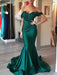 Trumpet/Mermaid Sleeveless Off-the-Shoulder Sweep/Brush Train Ruffles Spandex Dresses - Prom Dresses