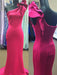 Trumpet/Mermaid Sleeveless One-Shoulder Ruffles Sweep/Brush Train Stretch Crepe Dresses - Prom Dresses