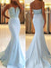 Trumpet/Mermaid Sleeveless Sweetheart Sweep/Brush Train Beading Satin Dresses - Prom Dresses