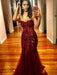 Trumpet/Mermaid Sleeveless Sweetheart Tulle Sequin Floor-Length Dresses - Prom Dresses
