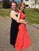 Trumpet/Mermaid Sleeveless V-neck Lace Ruffles Sweep/Brush Train Dresses - Prom Dresses