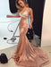 Trumpet/Mermaid Straps Sleeveless Sweep/Brush Train Silk like Satin Dresses - Prom Dresses