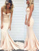 Trumpet/Mermaid Sweetheart Sleeveless Charmeuse Sweep/Brush Train Dresses - Prom Dresses