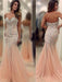 Trumpet/Mermaid Sweetheart Sleeveless Sweep/Brush Train Beading Tulle Dresses - Prom Dresses