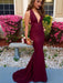 Trumpet/Mermaid V-Neck Sleeveless Sweep/Brush Train Spandex Dresses - Prom Dresses