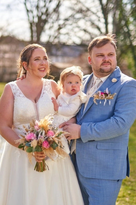 Tulle Aline Wedding Dress Plus Size Bridal Dress Lace Appliques - Wedding Dresses