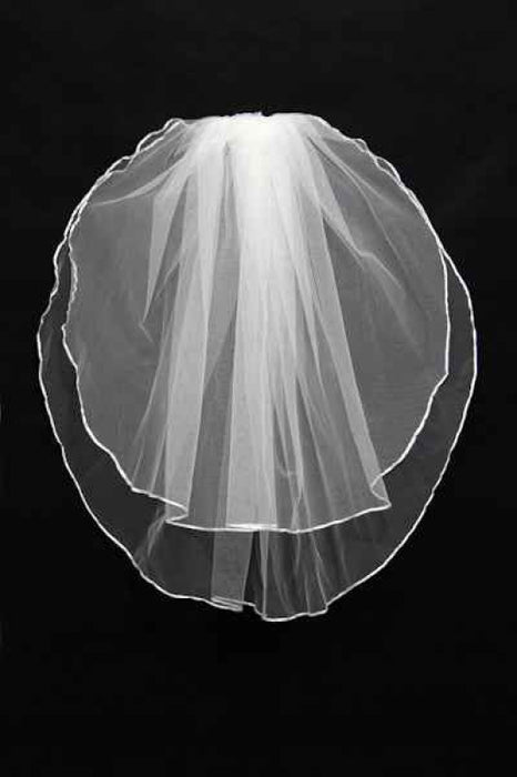 Simple ivory white wedding viel for free